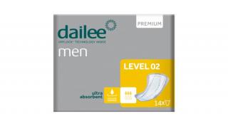 Inkontinencia betét férfiaknak, Dailee Men Level 02 Prémium 14db, 612ml