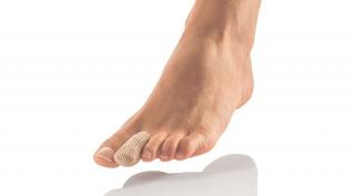 Lábujjvédő gélsapka, vágható textil borítású lábujjsapka gélbetéttel, Bort 137050, L
