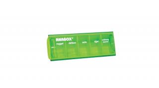 Napi gyógyszeradagoló, 5 rekesz naponta (Anabox), zöld