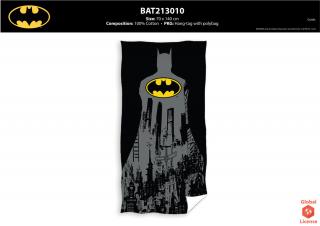 Batman gyerek strandtörölköző - 100% pamut - 70x140 cm - fekete