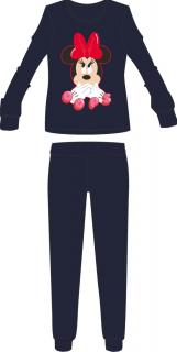 Disney Minnie egér női vékony pamut pizsama - jersey pizsama - sötétkék - XL