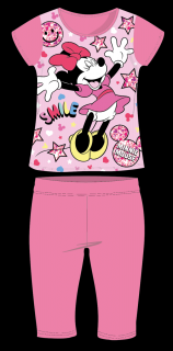 Disney Minnie egér rövid ujjú nyári pamut pizsama - gyerek jersey pizsama - rózsaszín - 110