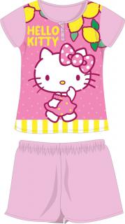 Hello Kitty nyári rövid ujjú gyerek pamut pizsama - jersey pizsama - világosrózsaszín - 104