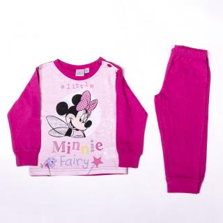 Hosszú vékony baba pizsama - Minnie egér - pink - 80