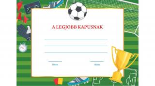 Foci oklevél kapusnak