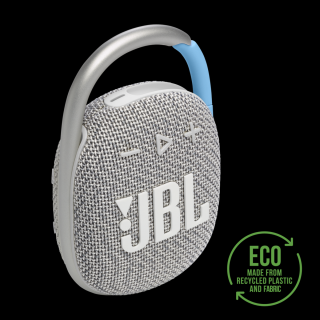 JBL Clip 4 ECO hordozható Bluetooth hangszóró, fehér