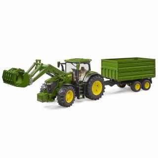 BRUDER JOHN DEERE TRAKTOR 7R 350 +HOMLOKRAKODÓ