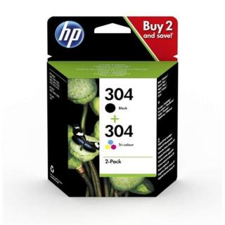 3JB05AE Tintapatron multipack Deskjet 2620, 2630 nyomtatókhoz, HP 304, fekete+színes, 120+100 oldal - 2db