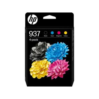 6C400NE Tintapatron multipack Officejet Pro 9120e, 9130e nyomtatókhoz, HP 937 b+c+m+y, 1250+3*800 oldal - 4db