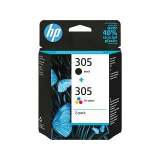 6ZD17AE Tintapatron multipack Deskjet 2320,2710, 4120 nyomtatókhoz, HP 305, fekete, színes, 120+100 oldal - 2db
