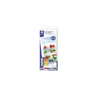 Akvarell festék, tubusos, STAEDTLER "8880", 12 különböző szín