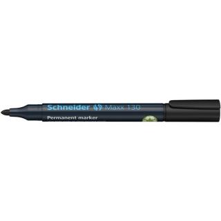 Alkoholos marker, 1-3 mm, kúpos, SCHNEIDER "Maxx 130", fekete