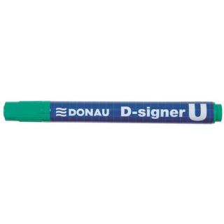 Alkoholos marker, 2-4 mm, kúpos, DONAU "D-signer U", zöld