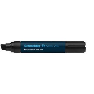 Alkoholos marker, 4-12 mm, vágott, SCHNEIDER "Maxx 280", fekete