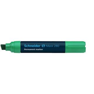 Alkoholos marker, 4-12 mm, vágott, SCHNEIDER "Maxx 280", zöld