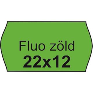 Árazószalag, 22x12 FLUO zöld - 10 tekercs