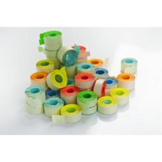 Árazószalag, 25x16 mm, gyengített ragasztóval, pasztell narancssárga - 10 tekercs