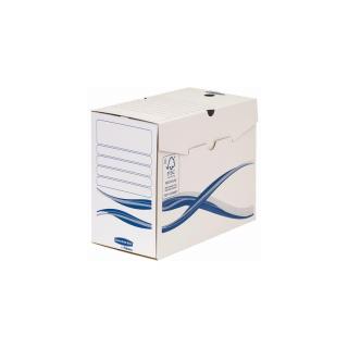 Archiválódoboz, A4, 150 mm, FELLOWES "Bankers Box Basic", kék-fehér - 10db