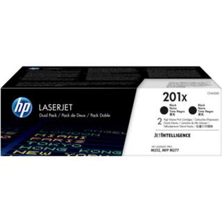 CF400XD Lézertoner Color LaserJet Pro M252, M277 nyomtatóhoz, HP 201X, fekete, 2*2,8k - 2db