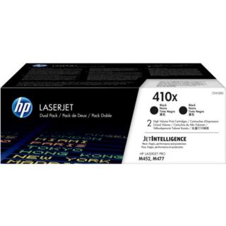 CF410XD Lézertoner Color LaserJet Pro M452, M477 nyomtatókhoz, HP 410X, fekete, 2*6,5k - 2db