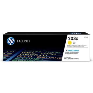 CF542X Lézertoner HP ColorLaserJet Pro MFP M280nw, MFP M281fdn, MFP M281fdw nyomtatókhoz, HP 203X, sárga, 2,8k