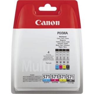 CLI-571KIT Tintapatron multipack Pixma MG 5700, 6800, 7700 nyomtatókhoz, CANON, b+c+m+y, 4*7ml - 4db