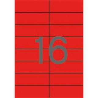 Etikett, 105x37 mm, színes, APLI, piros, 320 etikett/csomag