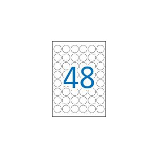 Etikett, 30 mm kör, poliészter, időjárásálló, fehér, APLI, 960 etikett/csomag