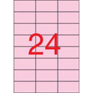 Etikett, 70x37 mm, színes, APLI, pasztell rózsaszín, 480 etikett/csomag