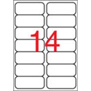 Etikett, 99,1x38,1 mm, poliészter, kerekített sarkú, APLI, átlátszó, 140 etikett/csomag
