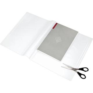 Füzet- és könyvborító, áttetsző, fényes felület, állítható széllel, öntapadó csíkkal 550x310 mm, PP, PANTA PLAST - 10db