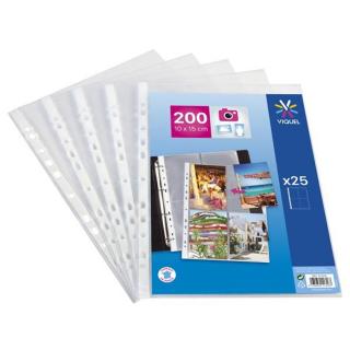 Genotherm, lefűzhető, A4, 90 mikron, 10x15 cm fényképtartó, víztiszta, VIQUEL - 25db