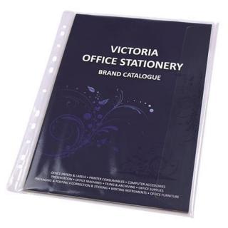 Genotherm, lefűzhető, oldalán hajtófüllel, A4, 150 mikron, víztiszta, VICTORIA OFFICE - 10db