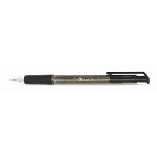 Golyóstoll, 0,4 mm, nyomógombos, FLEXOFFICE "EasyGrip", fekete
