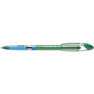 Golyóstoll, 0,5 mm, kupakos, SCHNEIDER "Slider Basic M", zöld