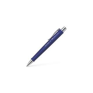 Golyóstoll, 0,5 mm, nyomógombos, FABER-CASTELL "Poly Ball", kék