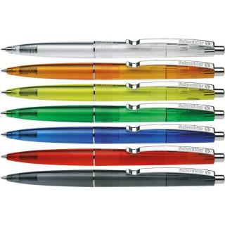 Golyóstoll, 0,5 mm, nyomógombos, vegyes színű test, SCHNEIDER "K20 Icy", kék - 20db