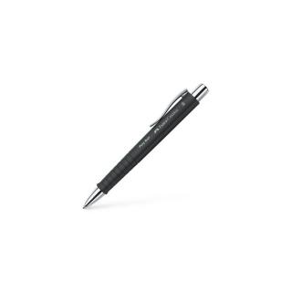 Golyóstoll, 0,7 mm,  nyomógombos, FABER-CASTELL "Poly Ball", fekete