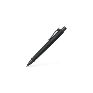Golyóstoll, 0,7 mm, nyomógombos tolltest, fekete tolltest, FABER-CASTELL "Poly Ball Urban", kék