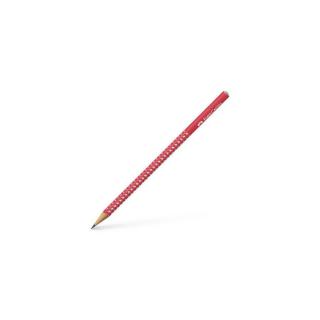 Grafitceruza, B, háromszögletű, FABER-CASTELL "Sparkle", cukornád piros