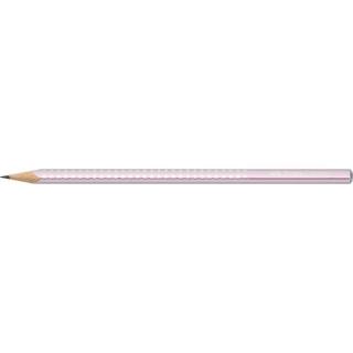 Grafitceruza, B, háromszögletű, FABER-CASTELL "Sparkle", metál rózsaszín