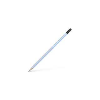 Grafitceruza, B, háromszögletű, radírral, FABER-CASTELL "Grip 2001", égkék