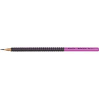 Grafitceruza, HB, háromszögletű, FABER-CASTELL "Grip 2001", fekete,rózsaszín