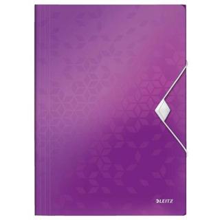 Gumis mappa, PP, A4, LEITZ "Wow", lila