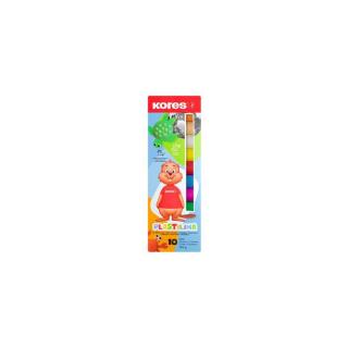 Gyurma, 200 g, 10 szín, KORES "Plastilina"