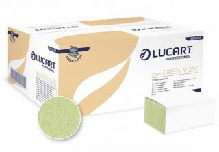 Hajtogatott kéztörlő Lucart Easy Green V 250, zöld