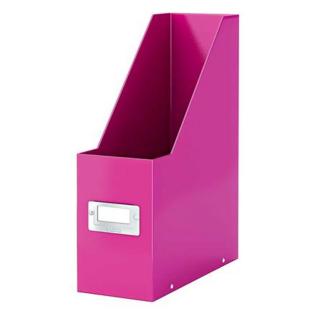 Iratpapucs, PP/karton, 95 mm, LEITZ "ClickStore", rózsaszín