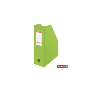 Iratpapucs, PVC/karton, 100 mm, összehajtható, ESSELTE, Vivida zöld