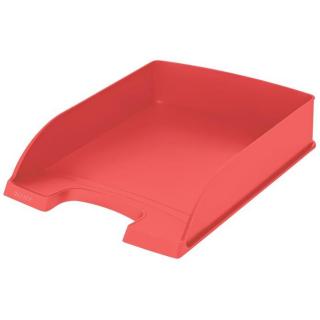 Irattálca, műanyag, A4, LEITZ "Recycle", piros