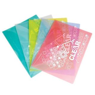 Irattartó tasak, A4, PP, patentos, 180 mikron, FLEXOFFICE, vegyes színek - 10db